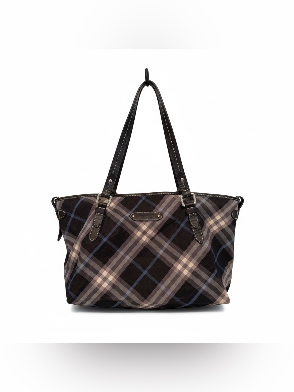 Burberry Blue Label Nova Check Shoulder Tote Bag,EUC